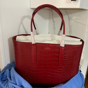 Smythson Mara East West leather tote bag